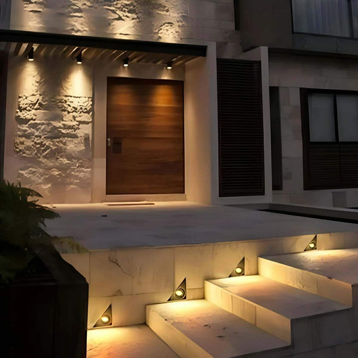 Recessed Stair Corner LED Light - Outdoor Waterproof Wall Mount, Pathway Safety Illumination