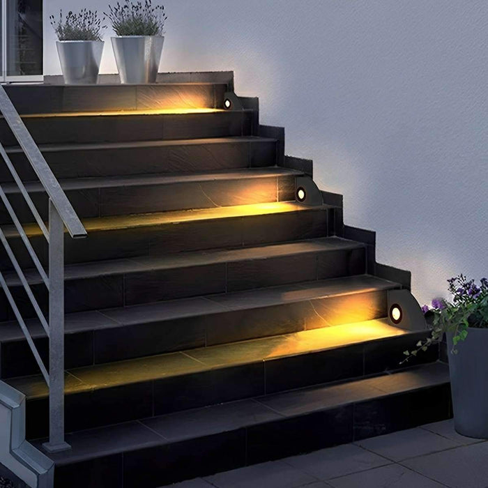 Recessed Stair Corner LED Light - Outdoor Waterproof Wall Mount, Pathway Safety Illumination