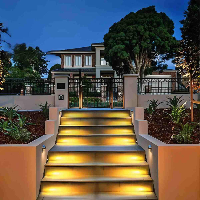 Recessed Stair Corner LED Light - Outdoor Waterproof Wall Mount, Pathway Safety Illumination
