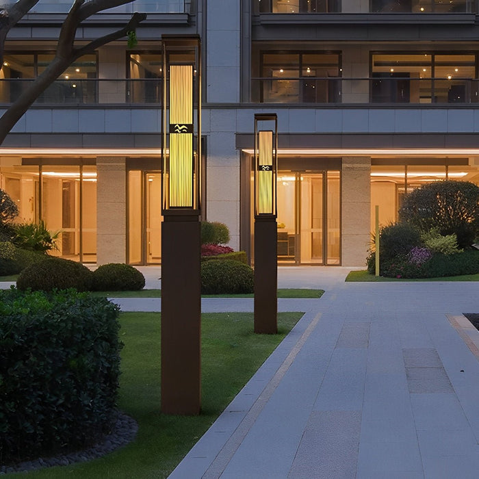 Outdoor Retro Lawn Light - Solar Powered, Waterproof - Landscape Decorative Pillar Lamp, Garden Pathway Lighting