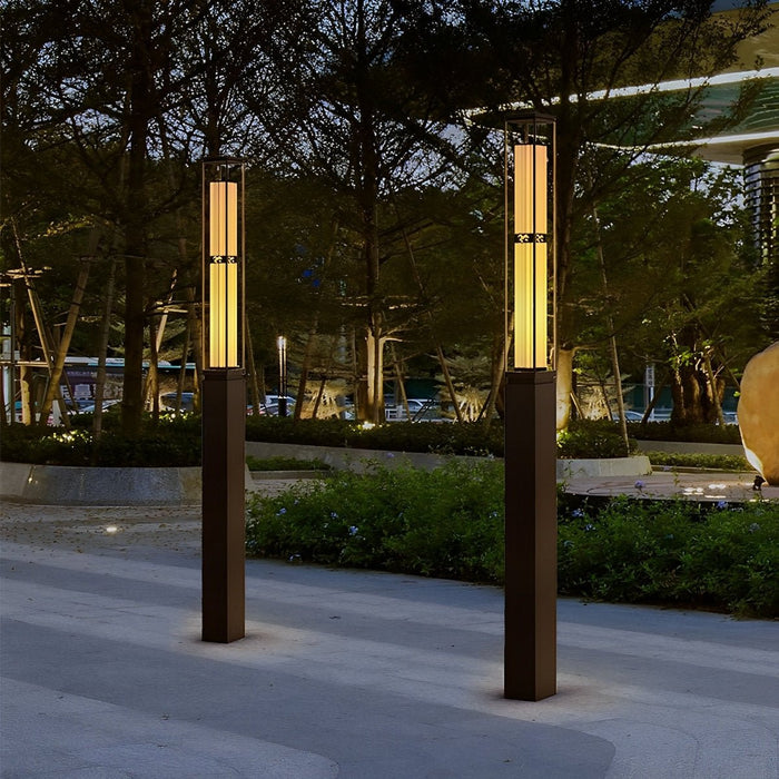 Outdoor Retro Lawn Light - Solar Powered, Waterproof - Landscape Decorative Pillar Lamp, Garden Pathway Lighting