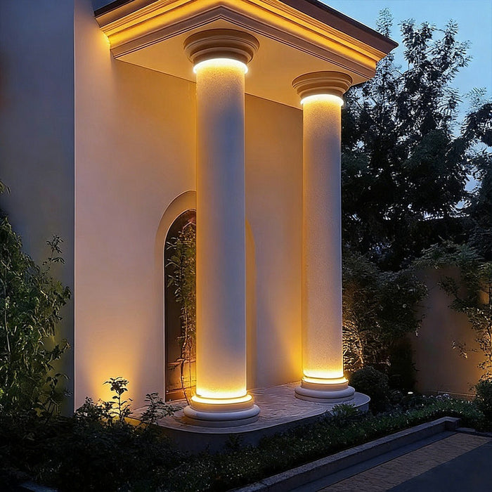 Ring Round LED Column Light - Outdoor Waterproof Spot Lighting for Pathways, Gardens
