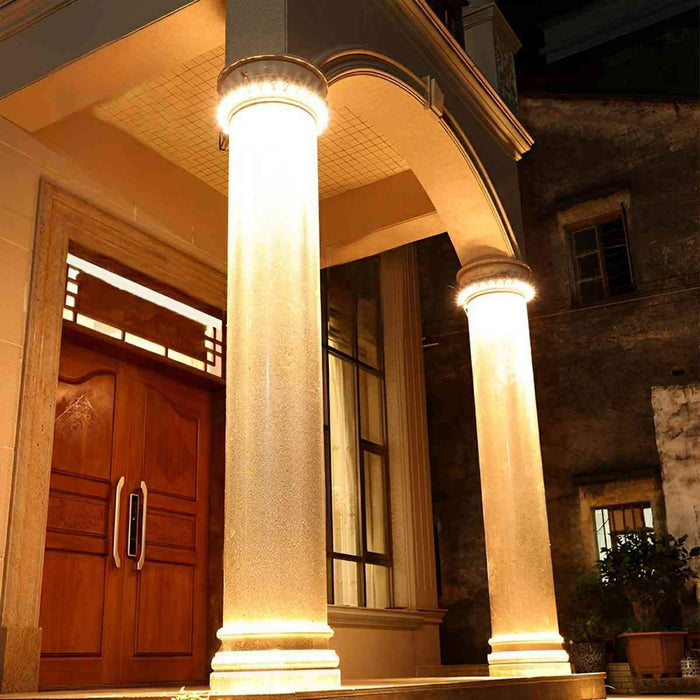 Ring Round LED Column Light - Outdoor Waterproof Spot Lighting for Pathways, Gardens