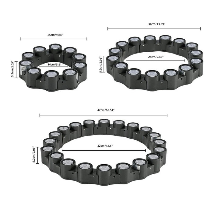 Ring Round LED Column Light - Outdoor Waterproof Spot Lighting for Pathways, Gardens
