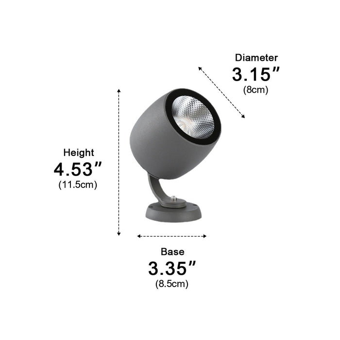 Round COB Spot Light - Outdoor Waterproof Landscape Lighting, Tree Accent Light