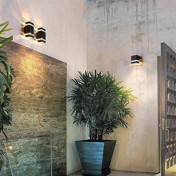 Square Round Waterproof Up And Down Lighting LED Modern Wall Sconces