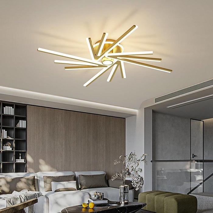 Abstract Tube Flower Shaped LED Nordic Flush Mount Lighting Ceiling Lights