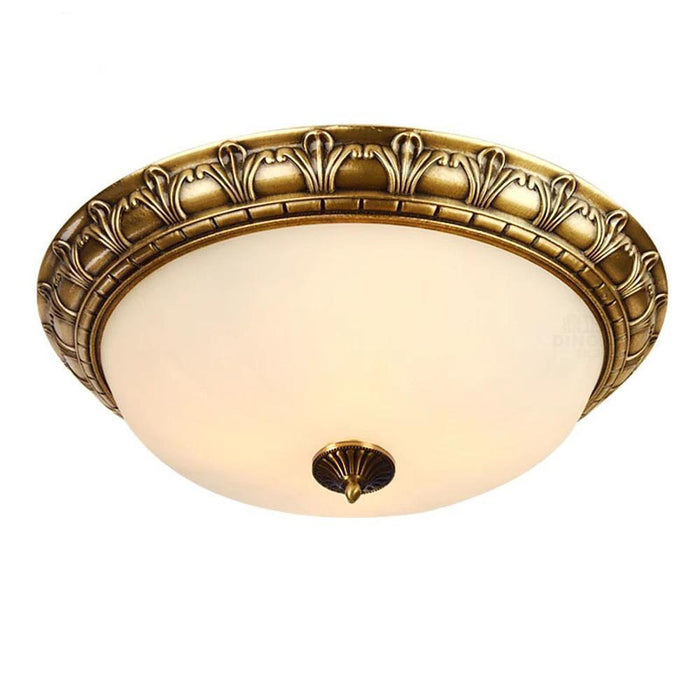 Retro Flush Mount Ceiling Light Metal Glass Traditional LED Light