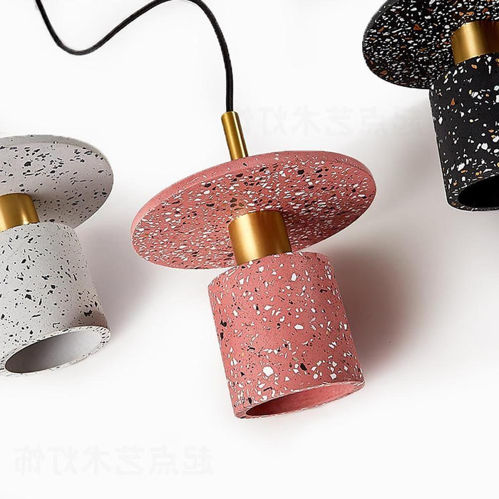 Circle Cylinder Electroplated Metal LED Modern Pendant Lighting Island Lights