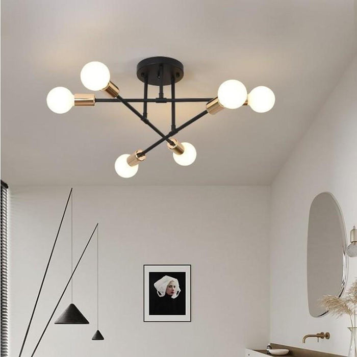Geometrical Linear Modern Sputnik Flush Mount Light LED Ceiling Light