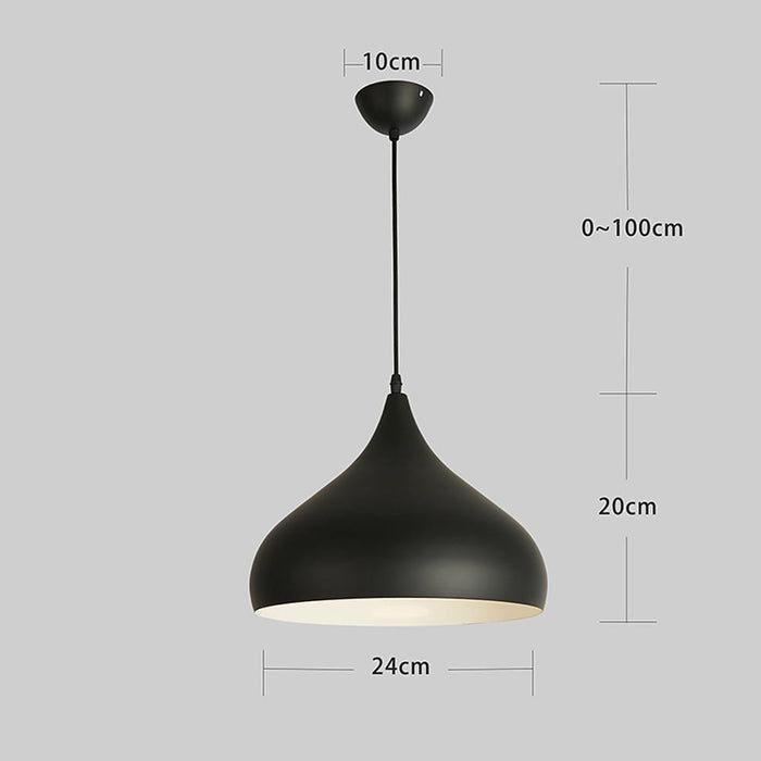 9.44'' LED Curvy Painted Bowled Pendant Light Hanging Lamp Island Lights