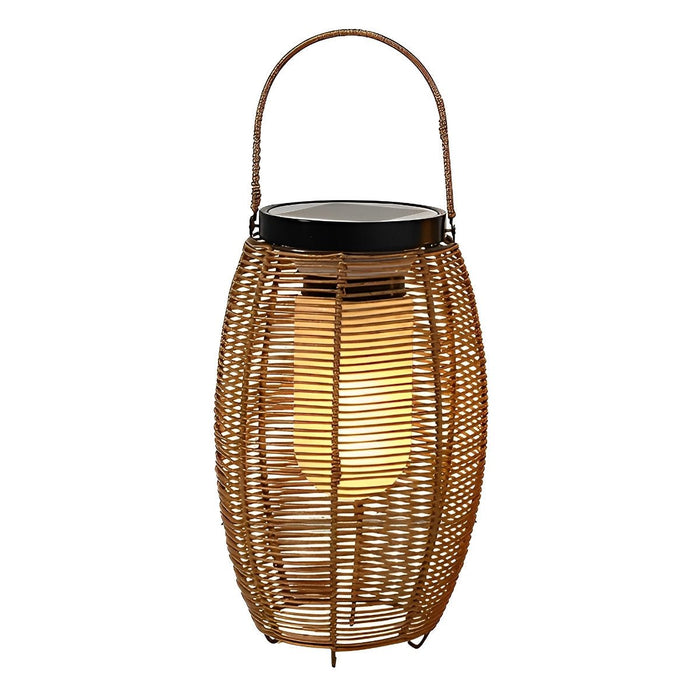 Portable Lantern Solar Outdoor Light - Rattan Woven / LED Waterproof, Garden Patio Decor