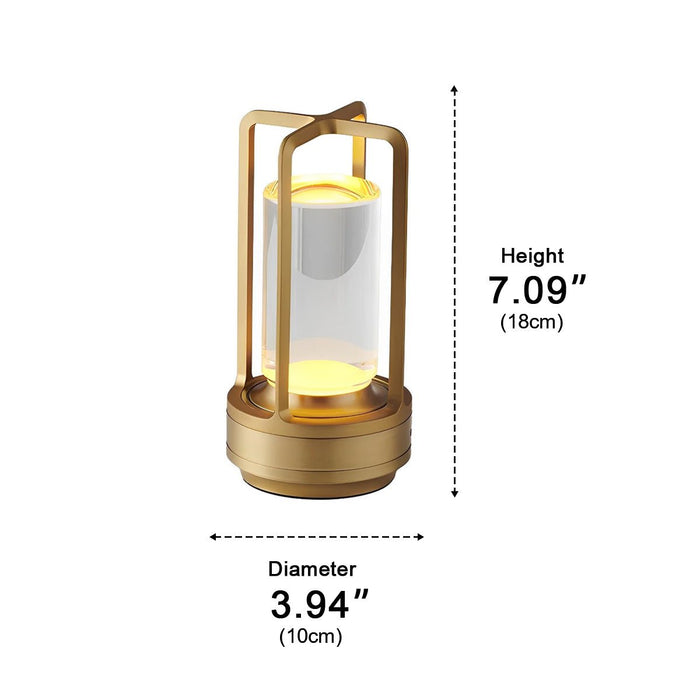 Portable RGB Table Lamp - Touch Dimming, Cordless Night Light, USB Rechargeable - Modern Accent Lighting