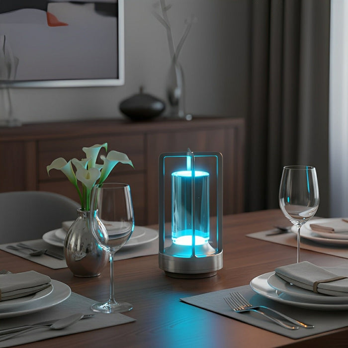 Portable RGB Table Lamp - Touch Dimming, Cordless Night Light, USB Rechargeable - Modern Accent Lighting