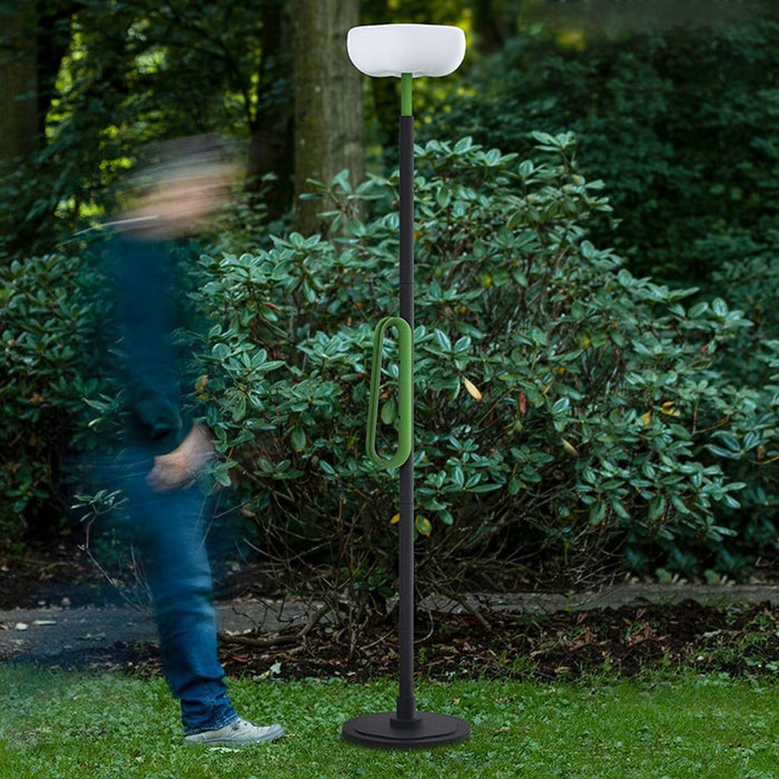 76 Aluminum Solar Powered Torchiere Floor Lamp Waterproof Outdoor Standing Lamp
