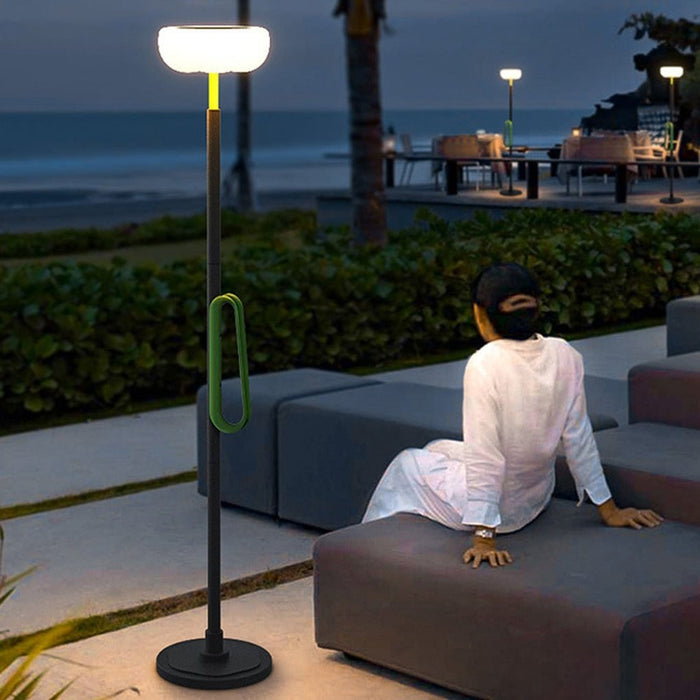 76 Aluminum Solar Powered Torchiere Floor Lamp Waterproof Outdoor Standing Lamp