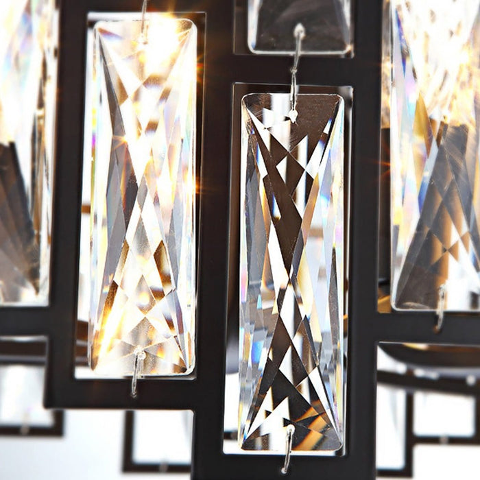 Postmodern Minimalist Living Room Crystal Chandelier with Three-color Led