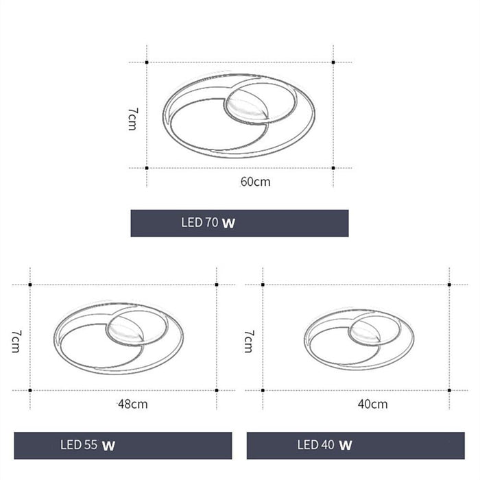 3 Circles LED Modern Flush Mount Lighting Bedroom Ceiling Lights