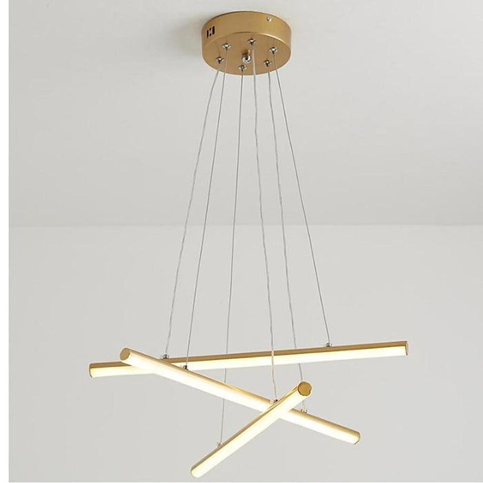 3-piece LED Strip Linear Modern Chandelier Pendant Light Hanging Lamp