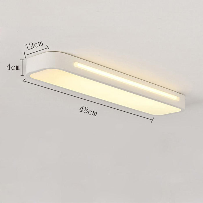 Rounded Corners Flush Mount Kitchen Light Fixtures Rectangular Striplight Ceiling Lights