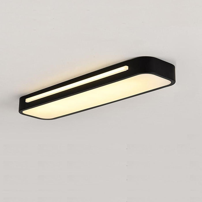 Rounded Corners Flush Mount Kitchen Light Fixtures Rectangular Striplight Ceiling Lights