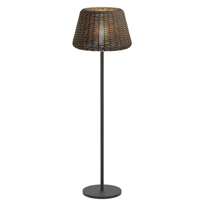 45.27 In.H Hand-Woven Rattan LED Ralph Outdoor Floor Lamp on Round Base
