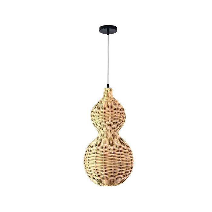 Rattan Gourd Outdoor String Lights - Weatherproof Hanging Solar-Powered LED Patio Lamps for Garden, Backyard, and Porch Decor