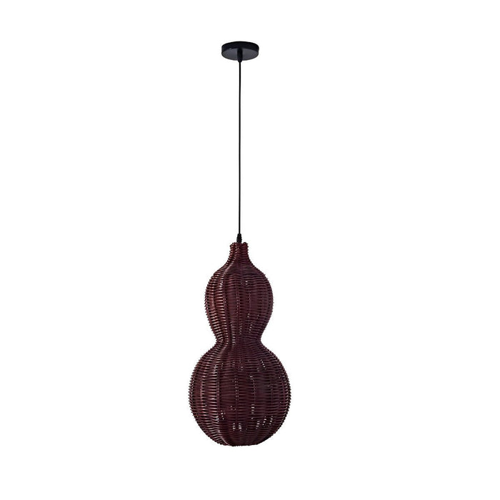 Rattan Gourd Outdoor String Lights - Weatherproof Hanging Solar-Powered LED Patio Lamps for Garden, Backyard, and Porch Decor