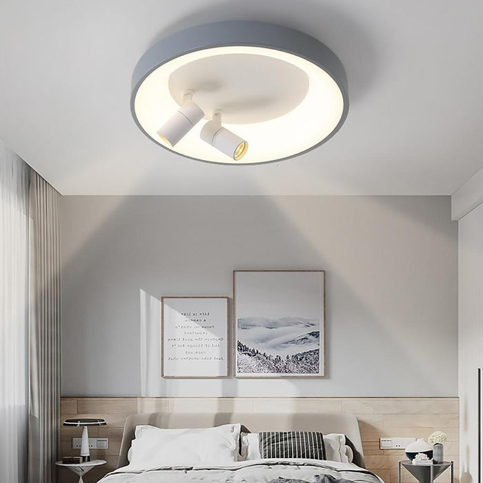 LED Circle White Black Flush Mount Lights Bedroom Spot Lights