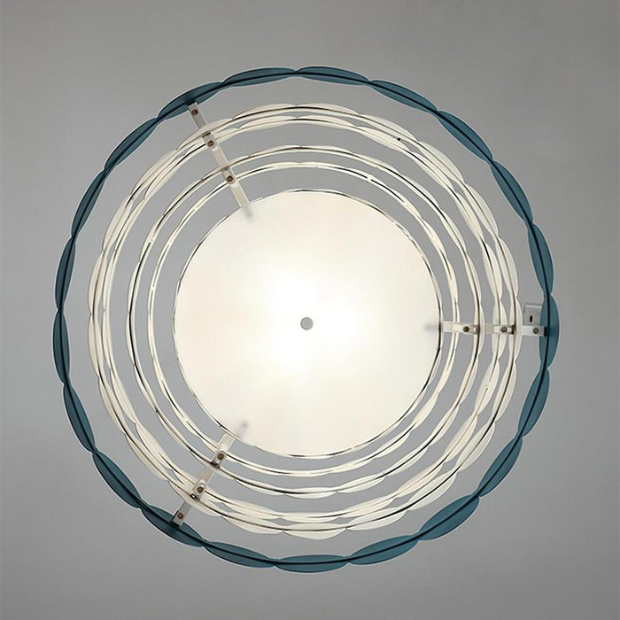 Circles Frills Blue Pendant Light Metal Stylish Living Room Ceiling Light