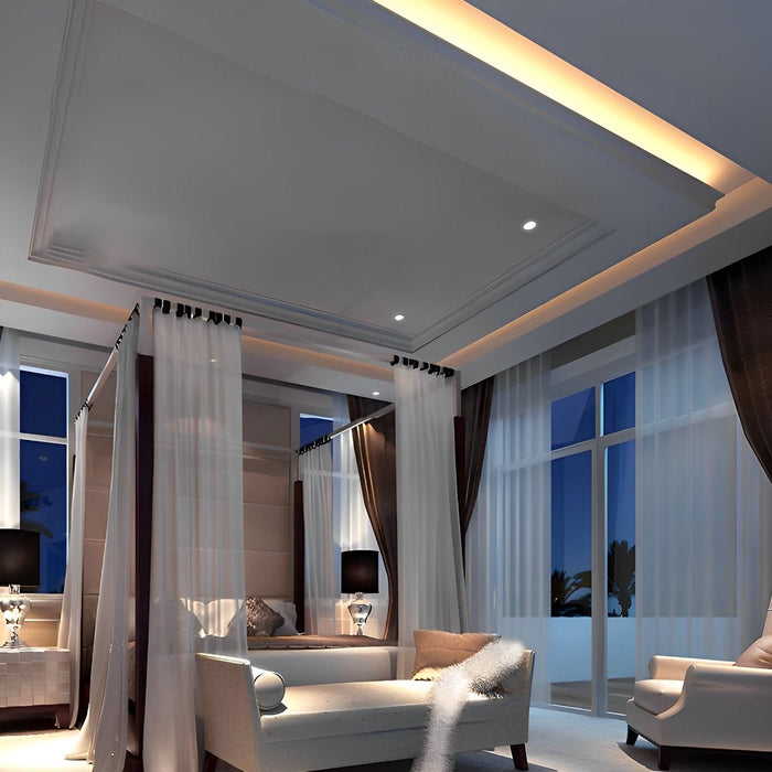 Outdoor Waterproof Flexible LED Strip, Recessed Linear Stair/Pathway Lighting, DC24V Low Voltage