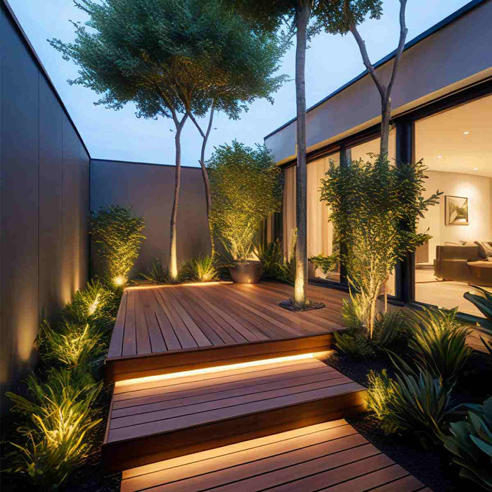 Outdoor Waterproof Flexible LED Strip, Recessed Linear Stair/Pathway Lighting, DC24V Low Voltage
