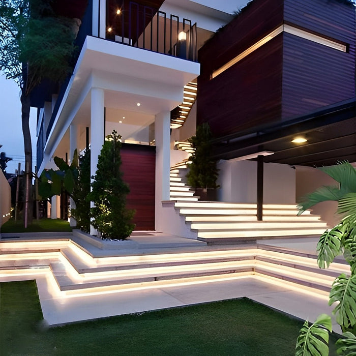Waterproof Outdoor Recessed LED Linear Light, Flexible DIY Pathway/Stair Lighting, 24V