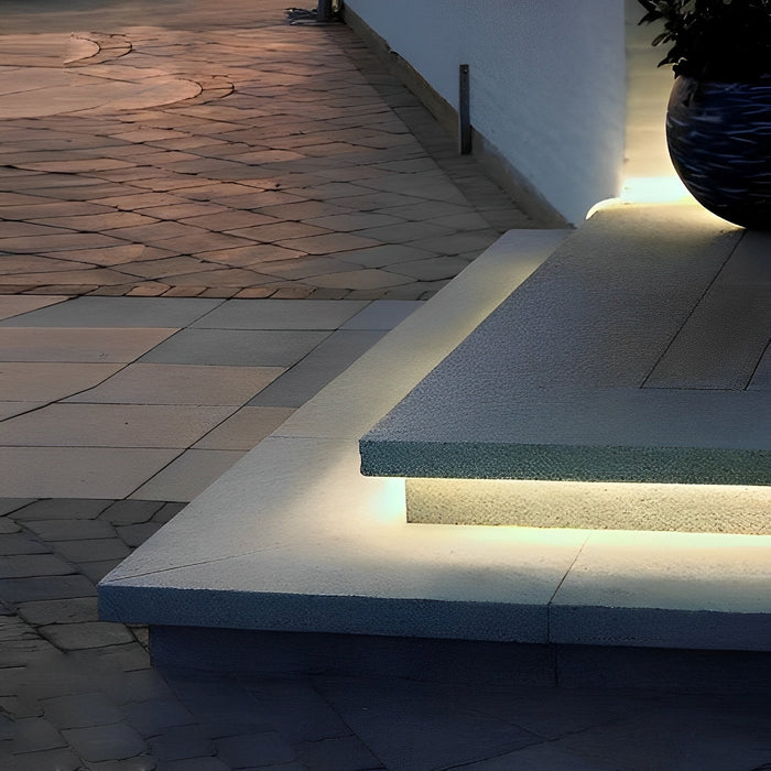 Waterproof Outdoor Recessed LED Linear Light, Flexible DIY Pathway/Stair Lighting, 24V
