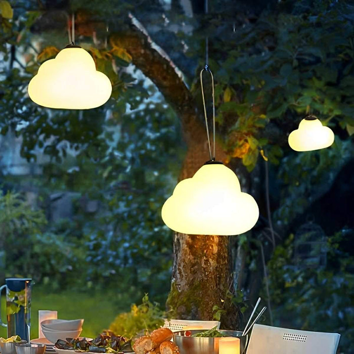 Clouds LED Hanging Lights - Rechargeable Outdoor Waterproof Lantern - Garden Patio Decor