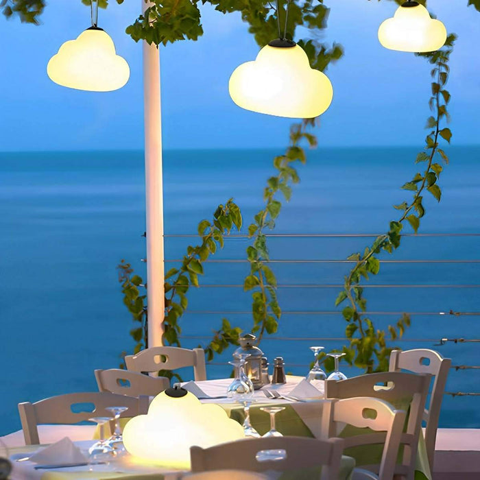 Clouds LED Hanging Lights - Rechargeable Outdoor Waterproof Lantern - Garden Patio Decor