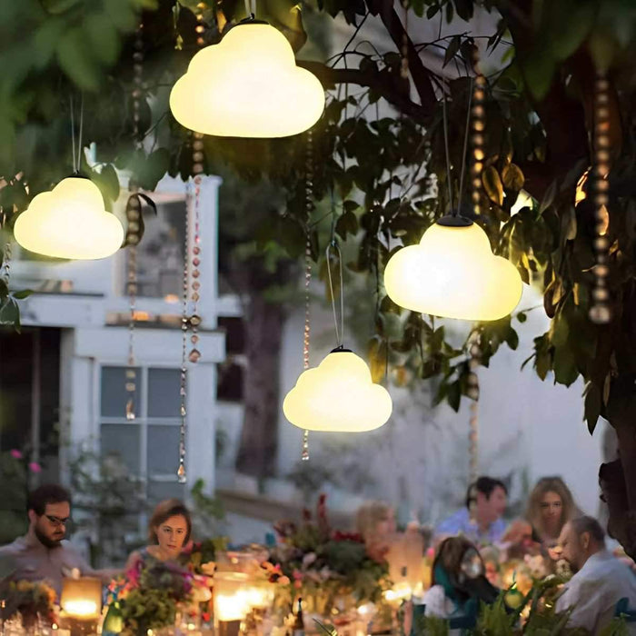 Clouds LED Hanging Lights - Rechargeable Outdoor Waterproof Lantern - Garden Patio Decor