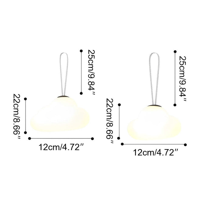 Clouds LED Hanging Lights - Rechargeable Outdoor Waterproof Lantern - Garden Patio Decor