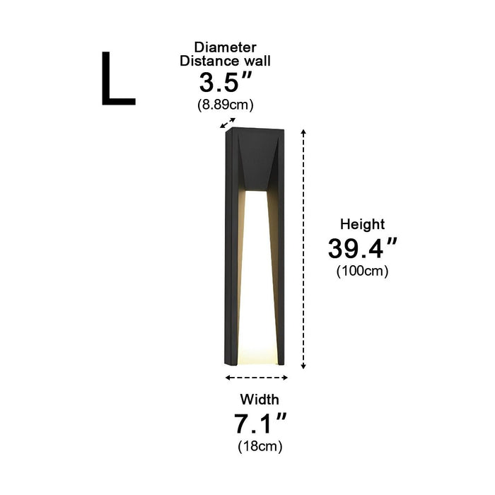 Rectangle LED Waterproof Modern Wall Sconces Lighting - Outdoor Wall Light Fixture, Exterior Sconce Lamp