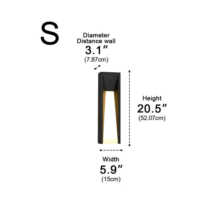 Rectangle LED Waterproof Modern Wall Sconces Lighting - Outdoor Wall Light Fixture, Exterior Sconce Lamp