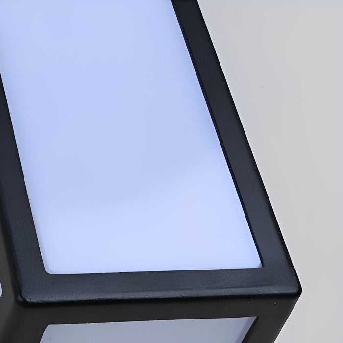 Rectangle LED Wall Sconce - Modern Outdoor Lighting with Motion Sensor, Waterproof Design