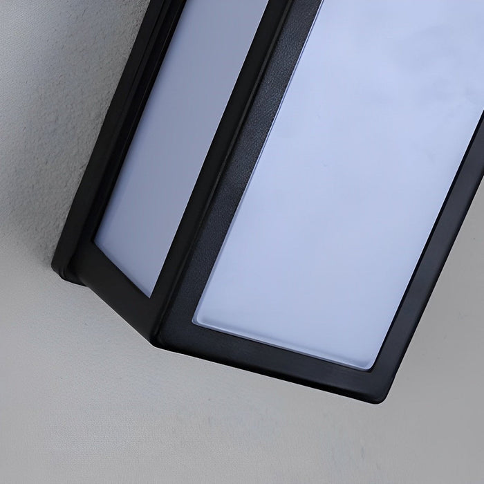 Rectangle LED Wall Sconce - Modern Outdoor Lighting with Motion Sensor, Waterproof Design