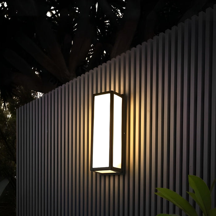 Rectangle LED Wall Sconce - Modern Outdoor Lighting with Motion Sensor, Waterproof Design