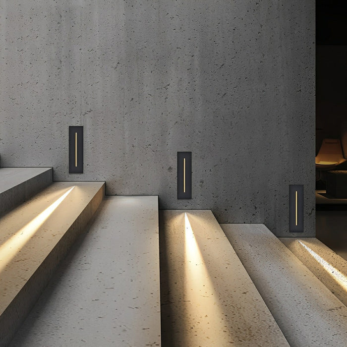 Recessed Stair Light, Waterproof LED Footlight, Motion Sensor, Modern Corner Wall Lamp for Steps/Patio/Deck