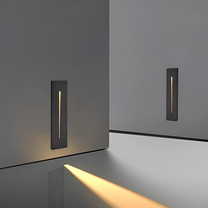 Recessed Stair Light, Waterproof LED Footlight, Motion Sensor, Modern Corner Wall Lamp for Steps/Patio/Deck