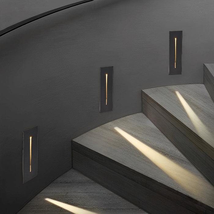 Recessed Stair Light, Waterproof LED Footlight, Motion Sensor, Modern Corner Wall Lamp for Steps/Patio/Deck