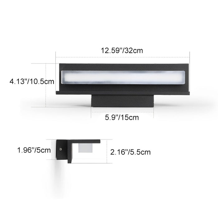 Rectangle Waterproof Modern Minimalist Outdoor Wall Porch Light - Exterior Sconce Fixture