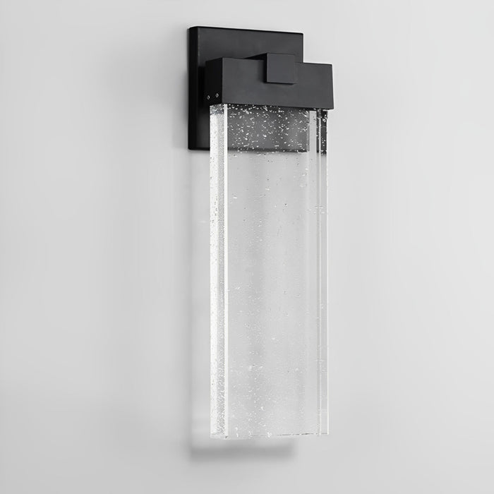 Rectangular Bubble Crystal Outdoor Wall Lamp - Modern Exterior Lighting Fixture for Patios, Porches, and Entryways