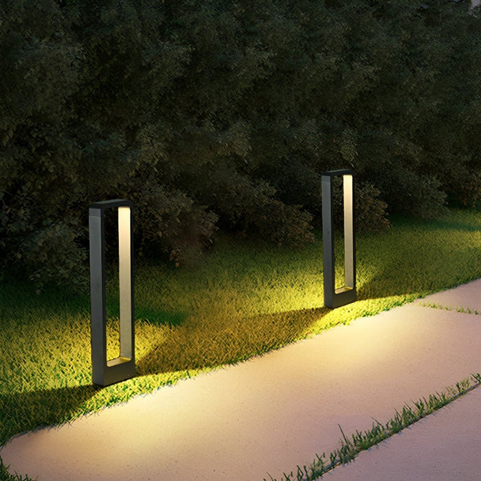 Minimalist Outdoor Garden Post Lamp - Waterproof LED Landscape Lighting / Pathway Light