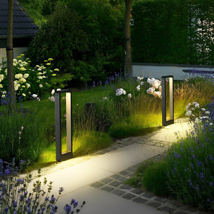 Minimalist Outdoor Garden Post Lamp - Waterproof LED Landscape Lighting / Pathway Light